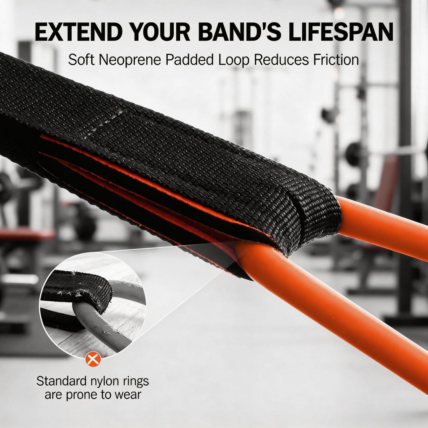 Resistance Band Door Anchor with 880LBS Carabiner | Heavy Duty Workout Strap for Home Gym, Outdoor & Physical Therapy Training | Fits All Loop Bands & Exercise Tubes