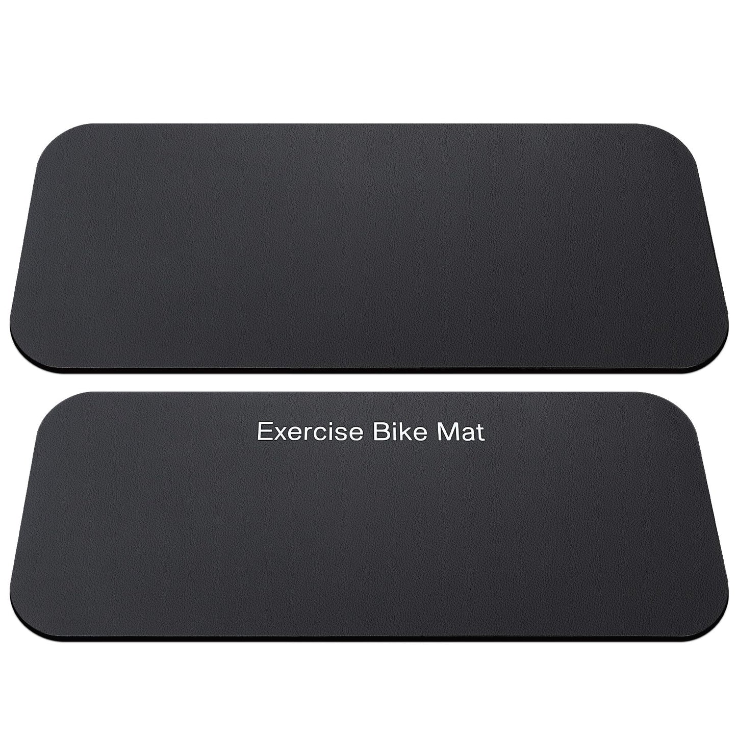 TOBWOLF 2PCS Vibration Absorbing Exercise Bike Mat, 6MM Thickened to Protect Hardwood & Carpet Floors for Peloton Bike, Rowing Machine, Noise Reduction Exercise Equipment Mat for Home Gym Use