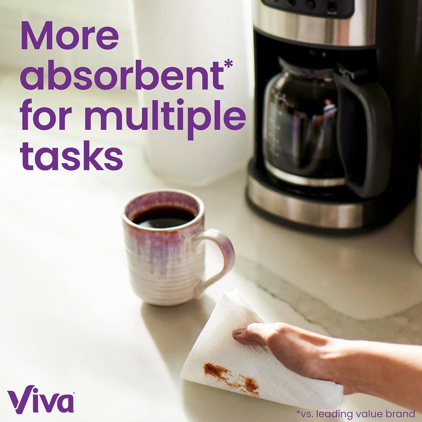 Viva Multi-Surface Cloth Paper Towels - 24 Double Rolls | 110 Sheets Per Roll for Ultimate Cleanliness
