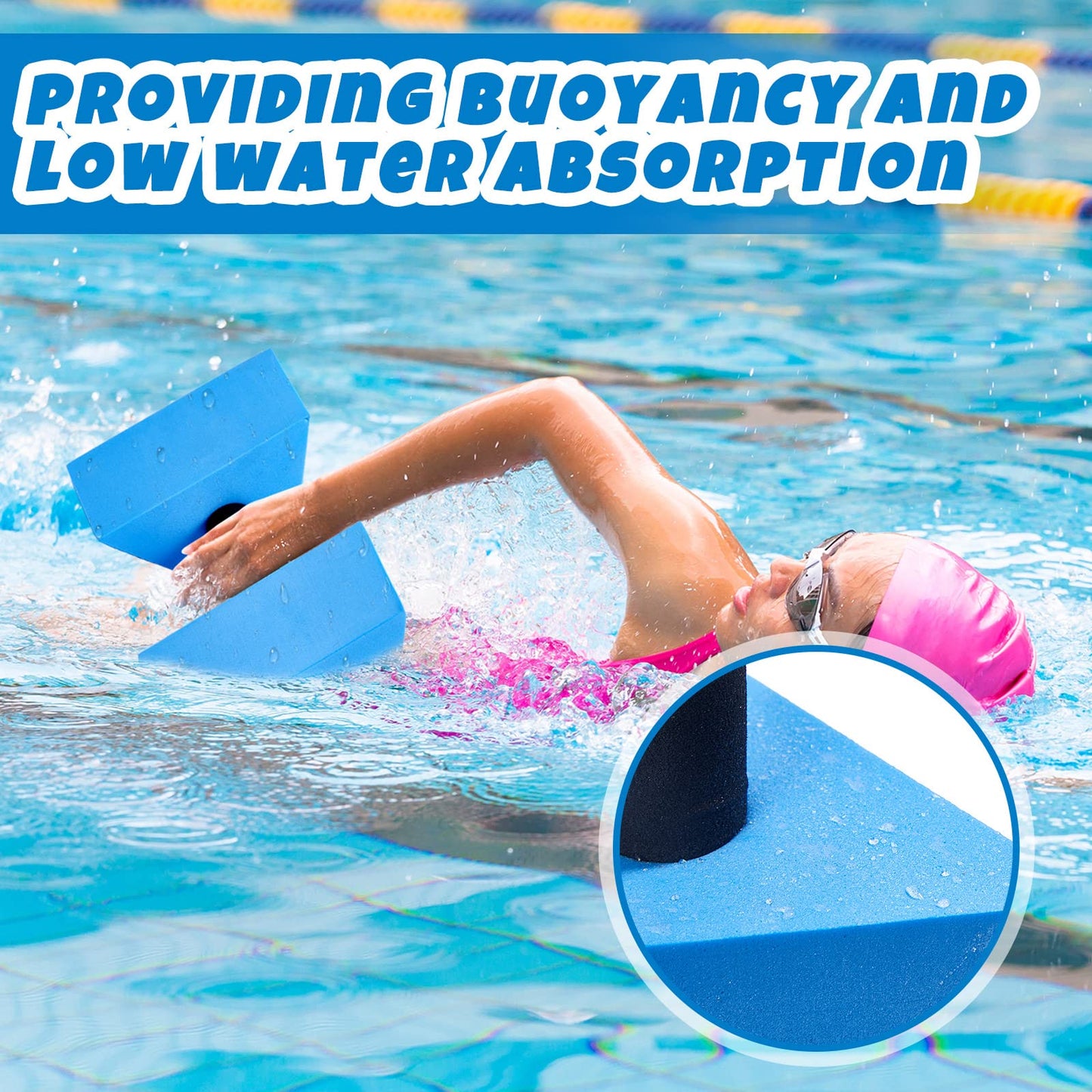4 Pcs Triangular Aquatic Exercise Dumbbells Floating Water Weights for Pool Exercise Set EVA Foam Water Weights Resistant Water Aerobics Equipment Fitness Barbells Hand Bar for Pool Exercise Blue