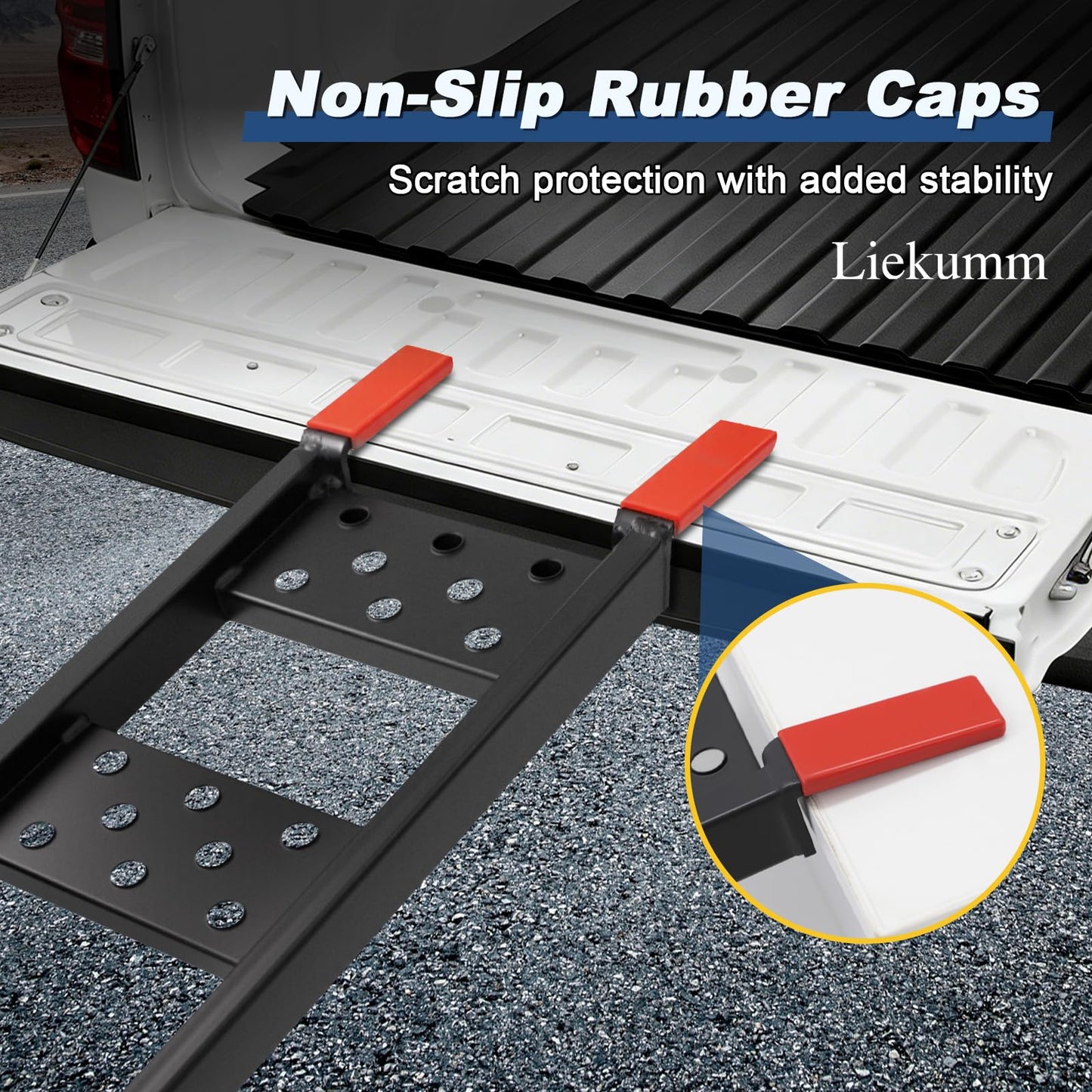 LIEKUMM 83" ATV Ramps 2-Pack, 960 lbs Capacity Folding Loading Ramps for Pickup Trucks, Heavy Duty Truck Ramps for Trailer, Lawn Mower (Black)