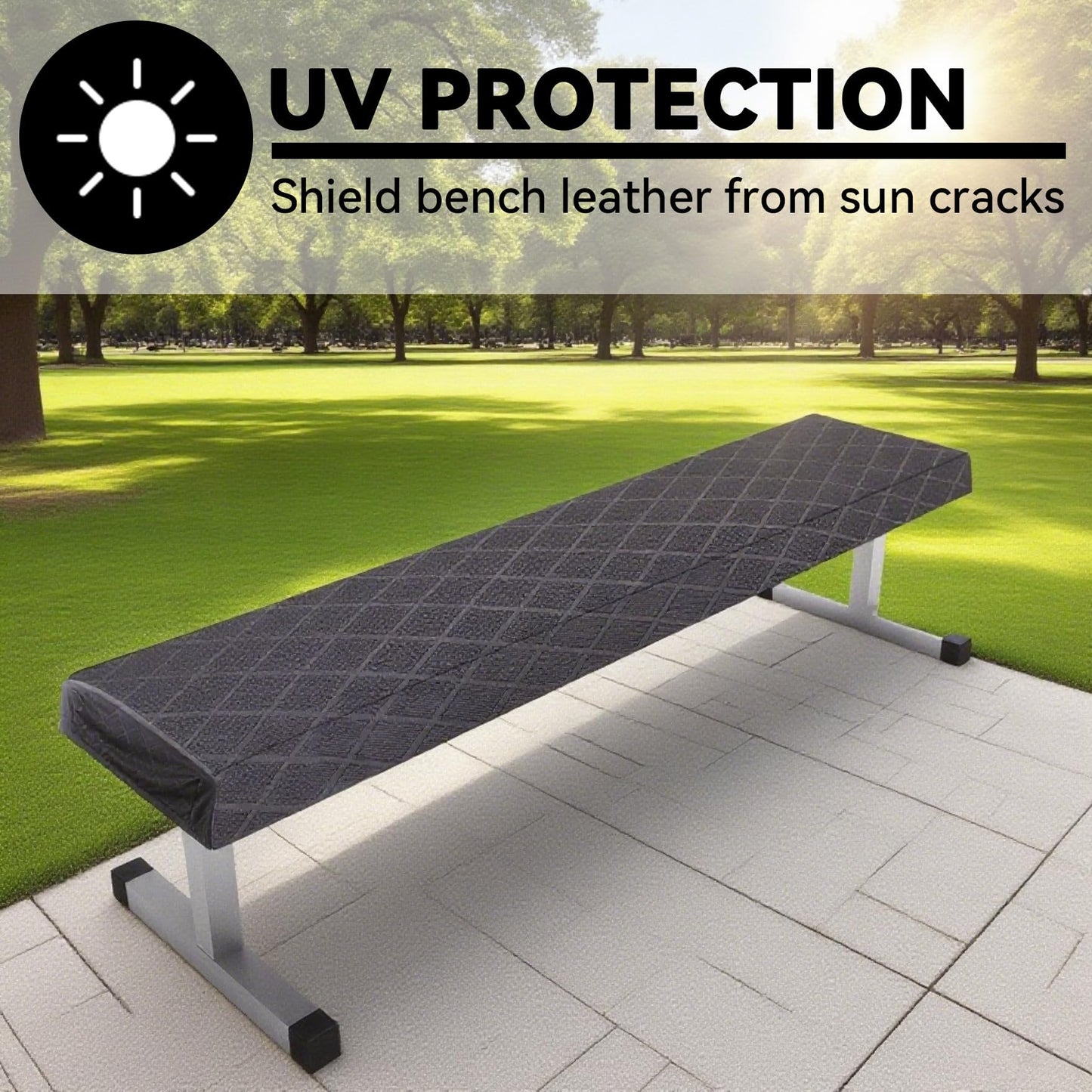 Klmnop Weight Bench Cover, Dustproof Scratch-Resistant Workout Bench Cover Protect from Pets, Protection for Adjustable Flat Weight Fitness Bench, Adjustable Sit-up Bench Anti-Slip Washable(Black)