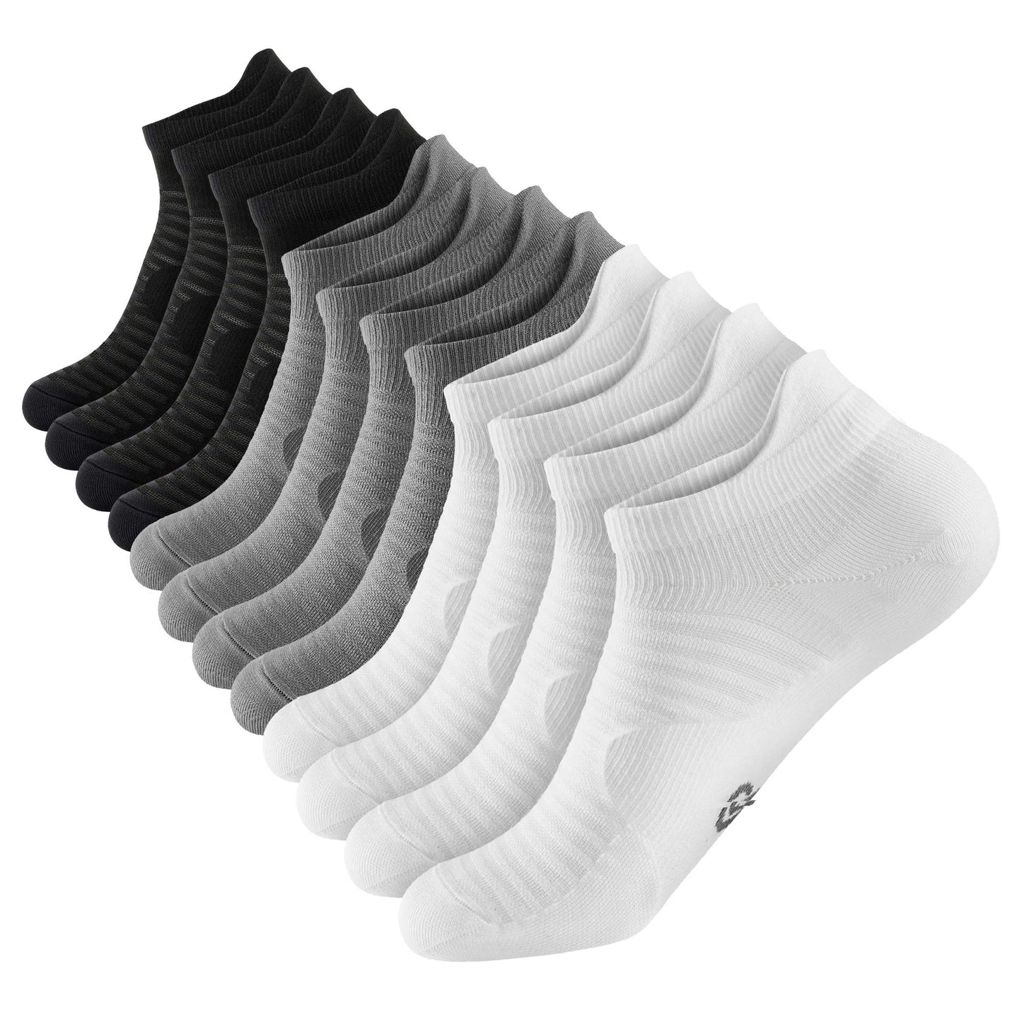 Compression Ankle Socks (6 Pairs) for Men & Women, Running Socks With Arch Support