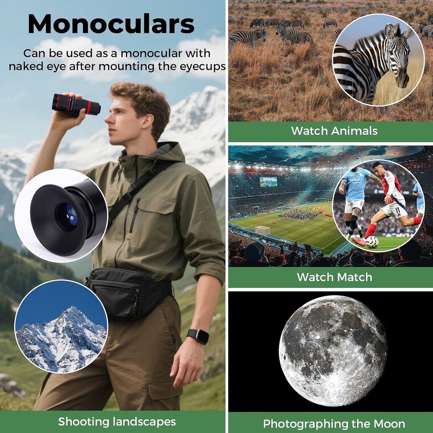Acouto 20X Telephoto Lens for Smartphones - Black