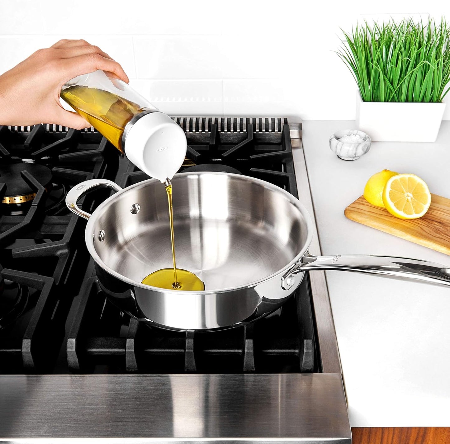 OXO Good Grips 12 Oz Precision Pour Glass Oil Dispenser - Effortless Control & Mess-Free Pouring