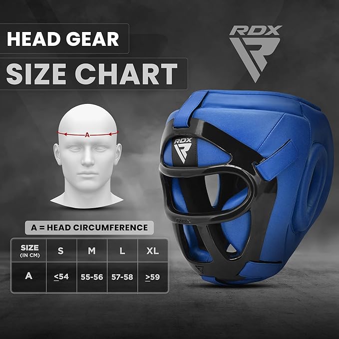 RDX Boxing Headgear MMA Muay Thai, Removable Face Grill, Head Gear for Sparring Grappling Martial Arts Kickboxing Taekwondo Karate BJJ Training