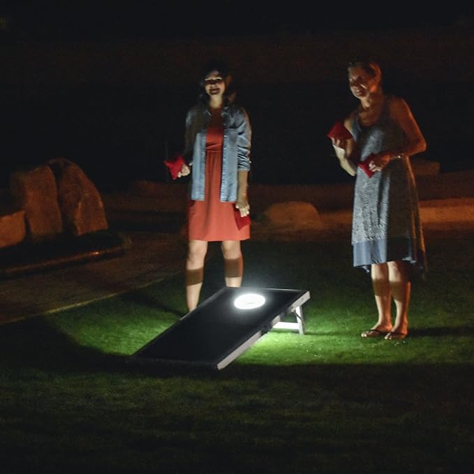 GoSports 4 x 2 ft Aluminum Cornhole Game Sets – Choose LED Lights or Standard - Set Includes 2 Foldable Regulation Size Boards, 8 Bean Bags, & Rules
