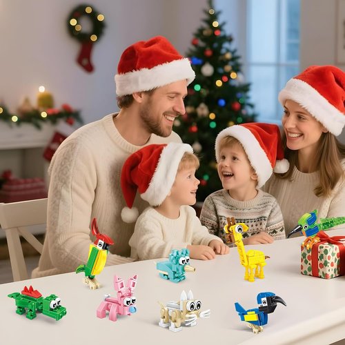 Animal Advent Calendar 2025 by [Brand Name] - 24 Creative Building Sets with 72 Figures | Perfect Christmas Gift for Kids 6+
