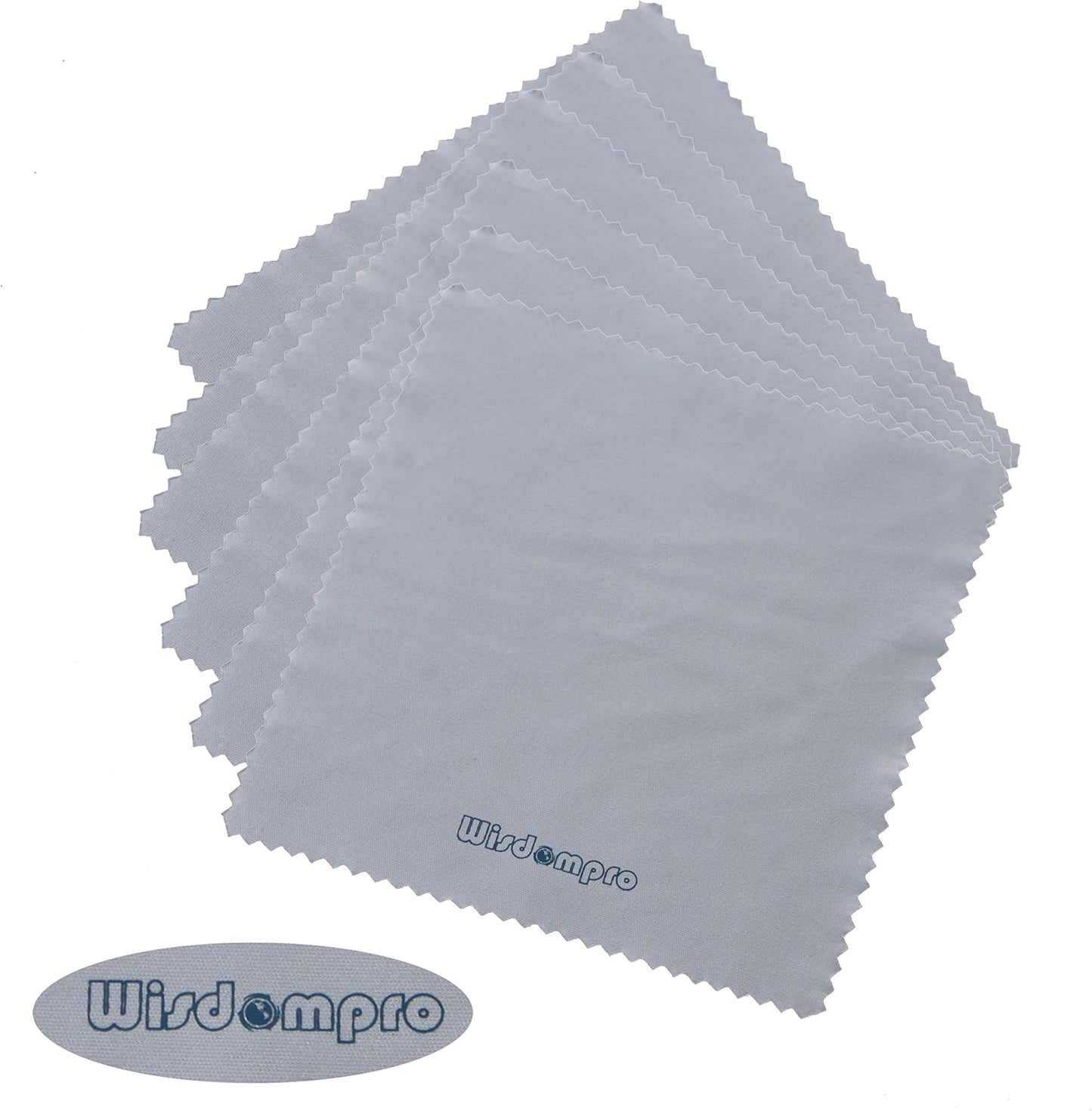 12-Pack 4.75 4.75 Inches Wisdompro x Microfiber Cleaning Cloth for Camera Optical Lens, Glass, Cell Phone, iPad