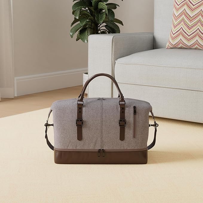 Weekender Overnight Bag Carry On Bag Travel Bag with Shoe Pouch