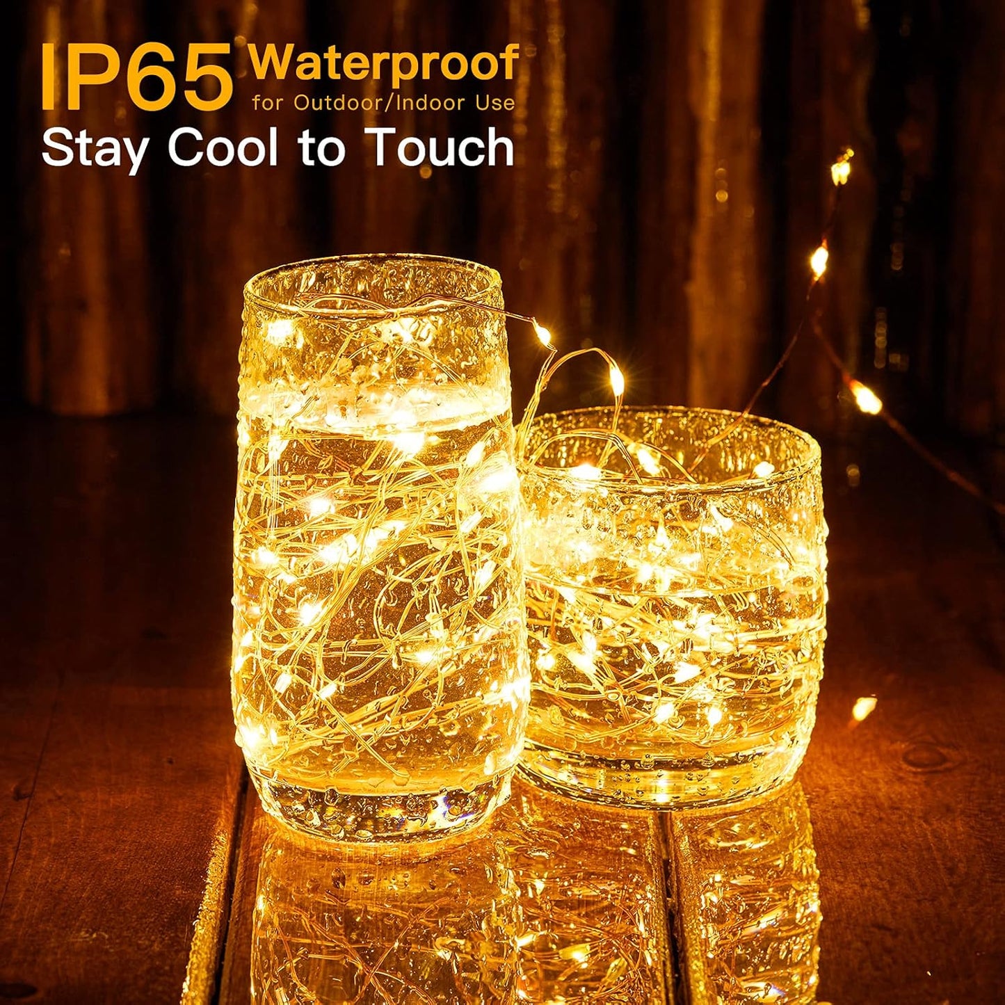 Twinkle Lights - 72 Ft 200 LED Fairy String Lights | Warm White Copper Wire for Bedroom & Christmas Tree