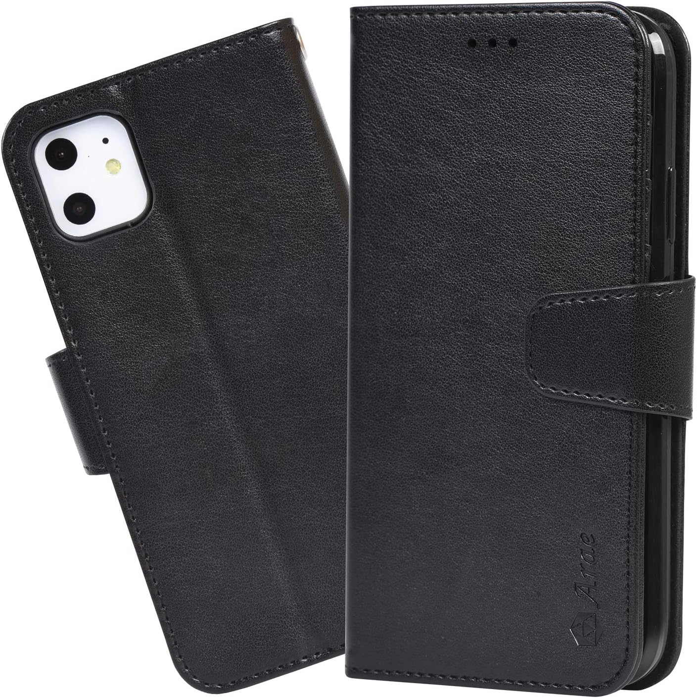 Arae 11 [4-Slots] 11 6.1 inch Case for iPhone Wallet Case Cover with Card Holder PU Leather with Wrist Strap