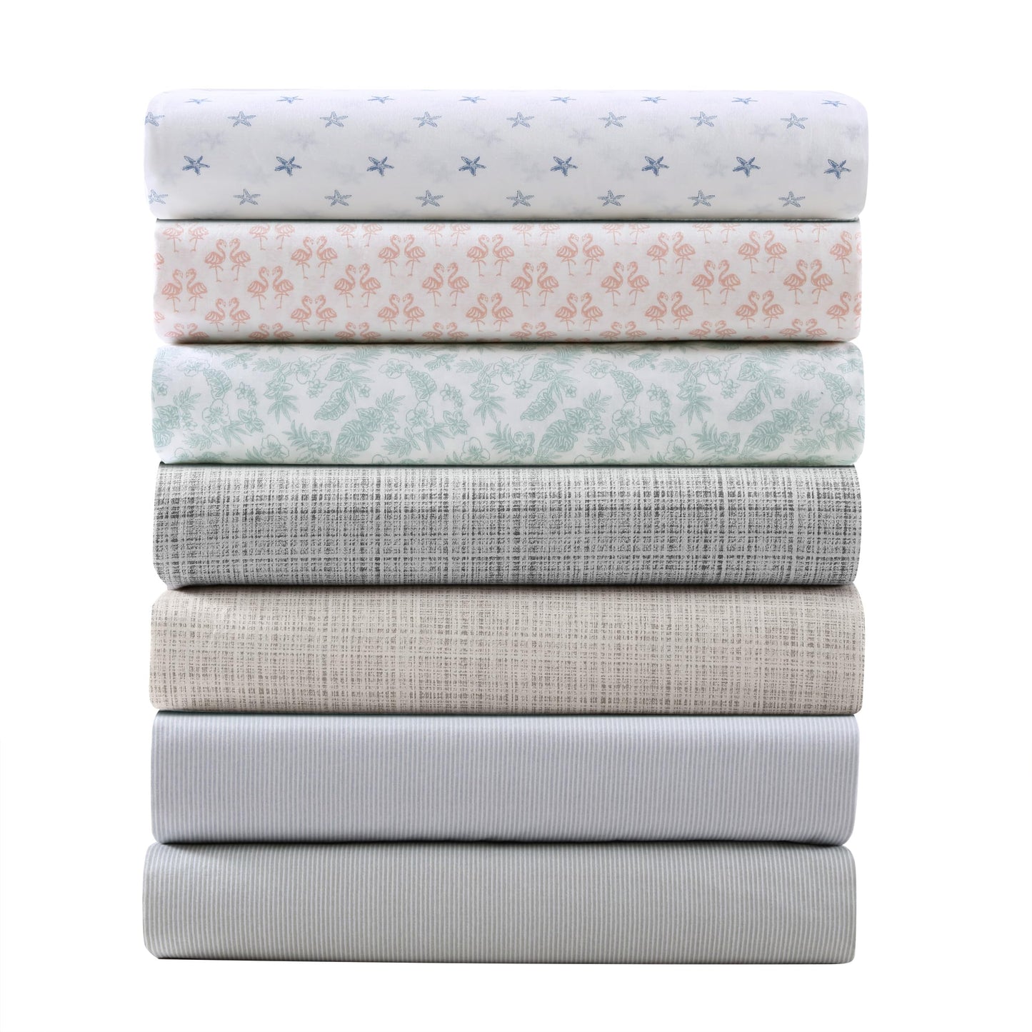 Tommy Bahama - King Sheets, Washed Percale Cotton Bedding Set, Soft & Breathable Bedroom Decor with Deep Pockets (Island Cays Stripe Green, King)