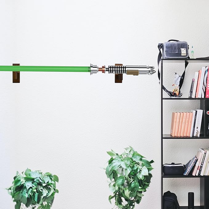 Lightsaber Horizontally Display Mount,Lightsaber Wall Mount, Wooden holder horizontally on the wall