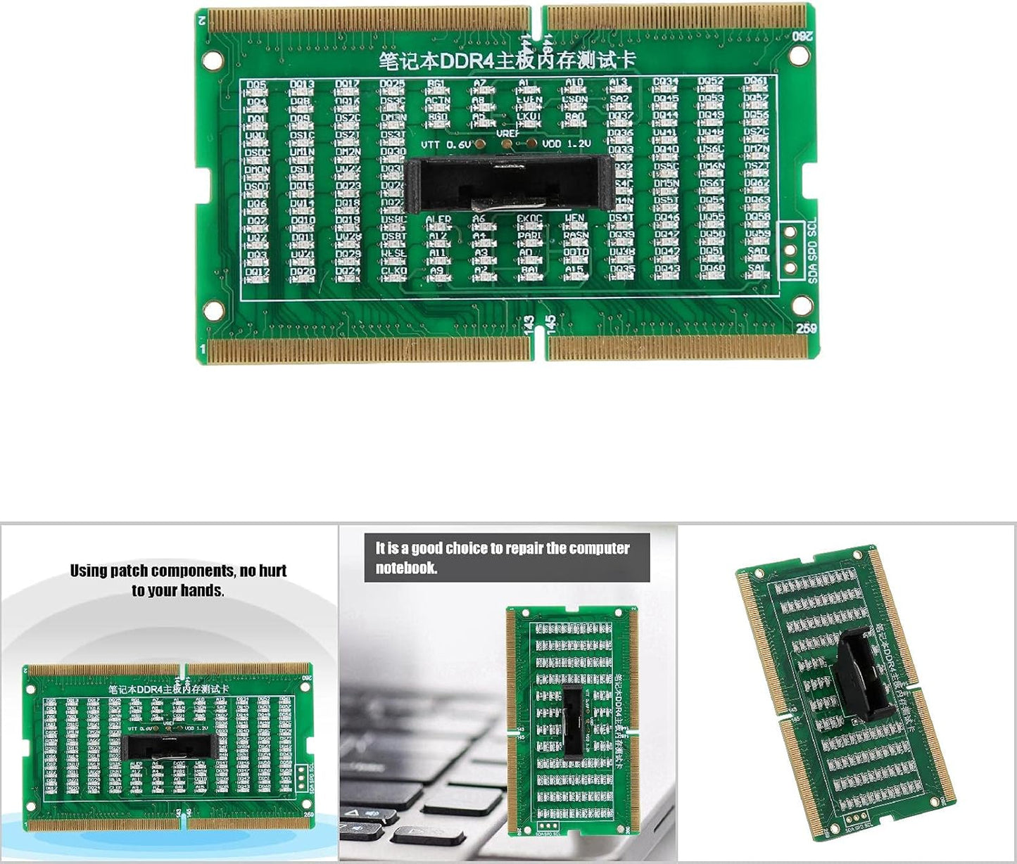 SO-DIMM DDR234(DDR4) Notebook Memory Dual-Purpose Test Card with Light, Analyzer Diagnostic Tester Post Test Card