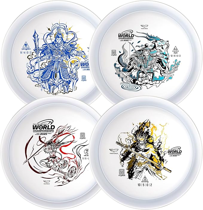 Yikun Pro Worlds 2025 Limited Edition Combo Pack|Includes Disc Golf Driver,Mid-Range,Putter Disc Golf Starter Set,Disc Golf Set Beginner Player 4pcs