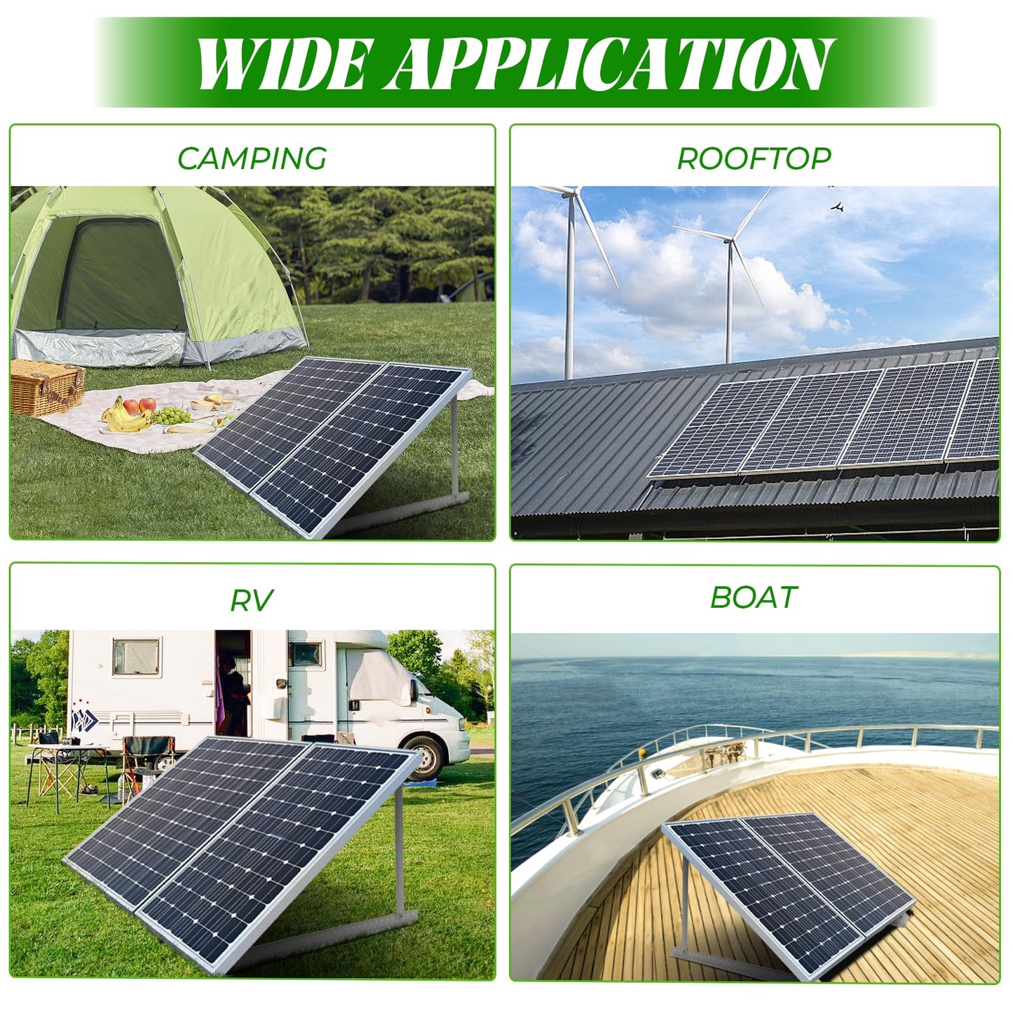 45inch Solar Panel Mounting Brackets, 4 Sets Solar Panel Mounting Kit for 100-400 Watts Solar Panel, 0 to 90° Adjustable Solar Panel Mounting Rails, Lightweight Aluminum Solar Panel Stand
