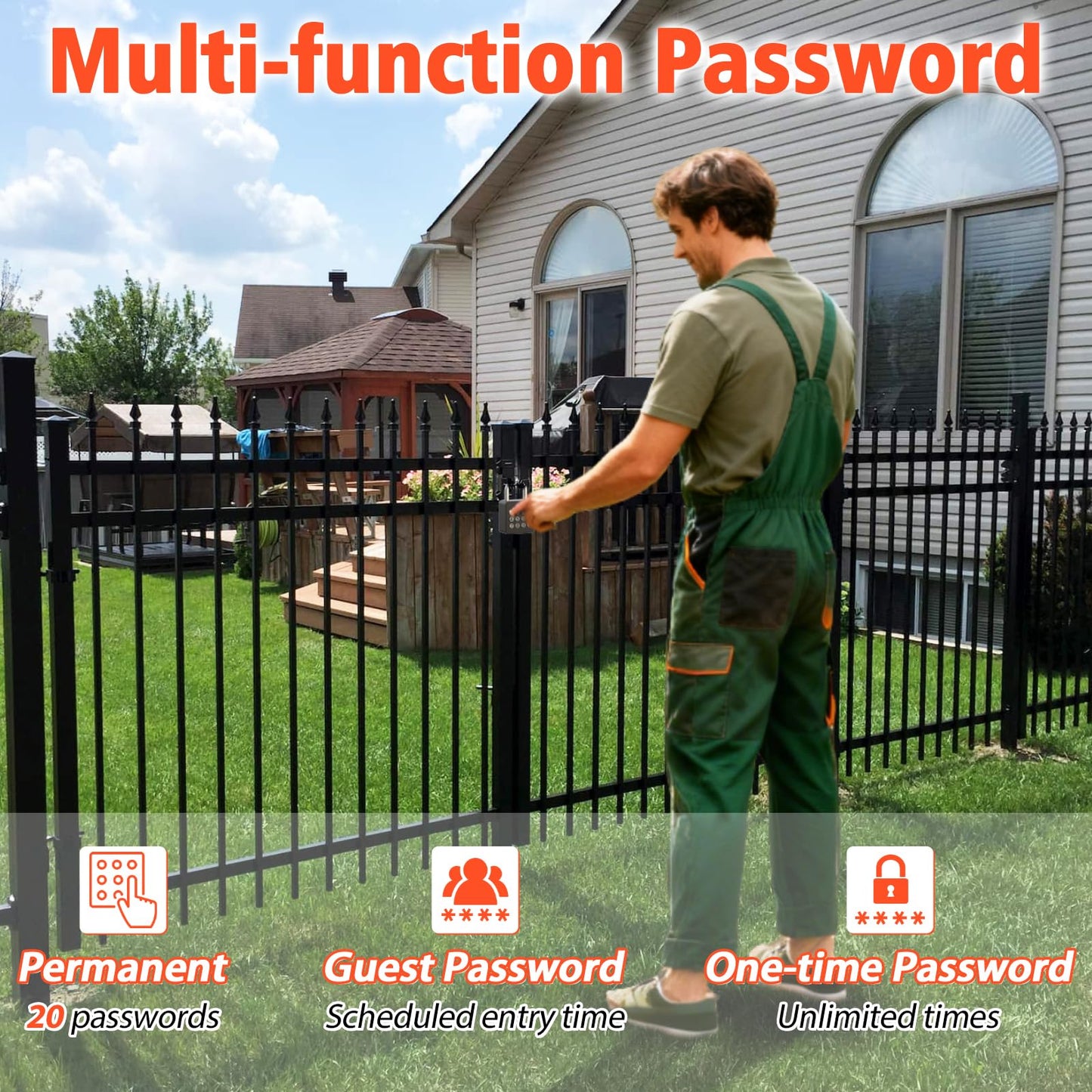 Eseesmart Fingerprint Locker Lock with Code, Combination Padlock Smart Fingerprint Biometric Keyless Combo Lock Waterproof for Outdoor Fence Gate Shed Gym School Locker Storage