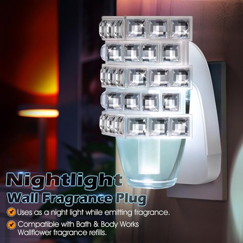 Hohean Wall Fragrance Plug-In - Night Light & Oil Diffuser for Home | Compatible with Bath & Body Works (1 Pack, Irregular)