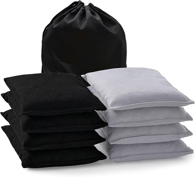Cornhole Bags Set of 8 Regulation Corn Hole Bean Bags for Cornhole Game, Professional Weather Resistant Corn Hole Bags with Tote Bag