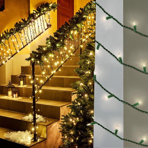 Heyworld Soft Twinkle Lights,100 Led Slow Twinkling Christmas Lights on Green Wire Cord, UL Approved 27 Ft, Connect Up to 25 Sets, Indoor Outdoor Use,Warm White