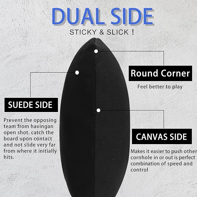 EunHo Dual Sided Cornhole Bags Regulation Set of 8 Professional Cornhole Bean Bags Slick and Stick for Tossing Game-All Weather