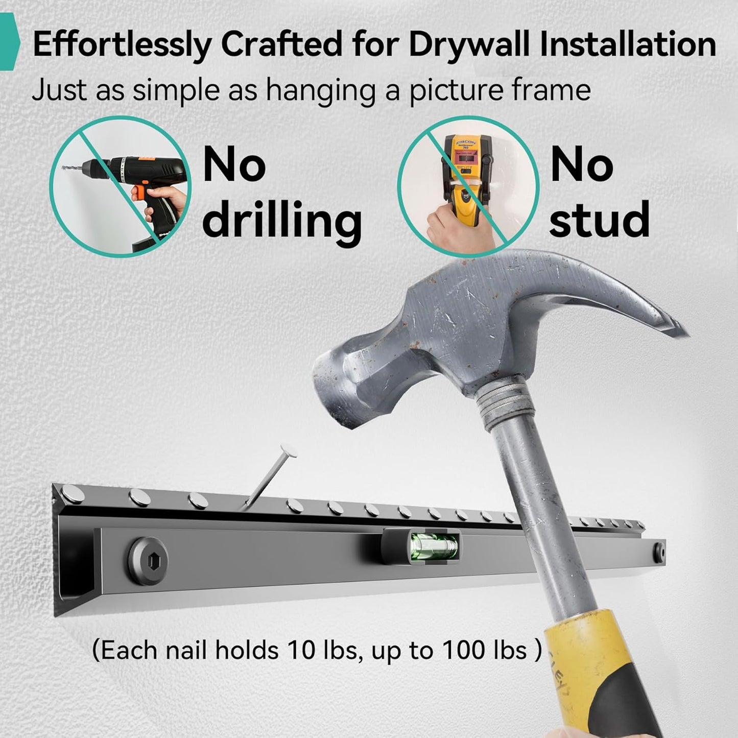 Auoace 22 55 inch 5, 100 Lbs, No Drill TV Wall Mount for to TVs, Drywall Smart TV Bracket Tilts Up to Low Profile TVs