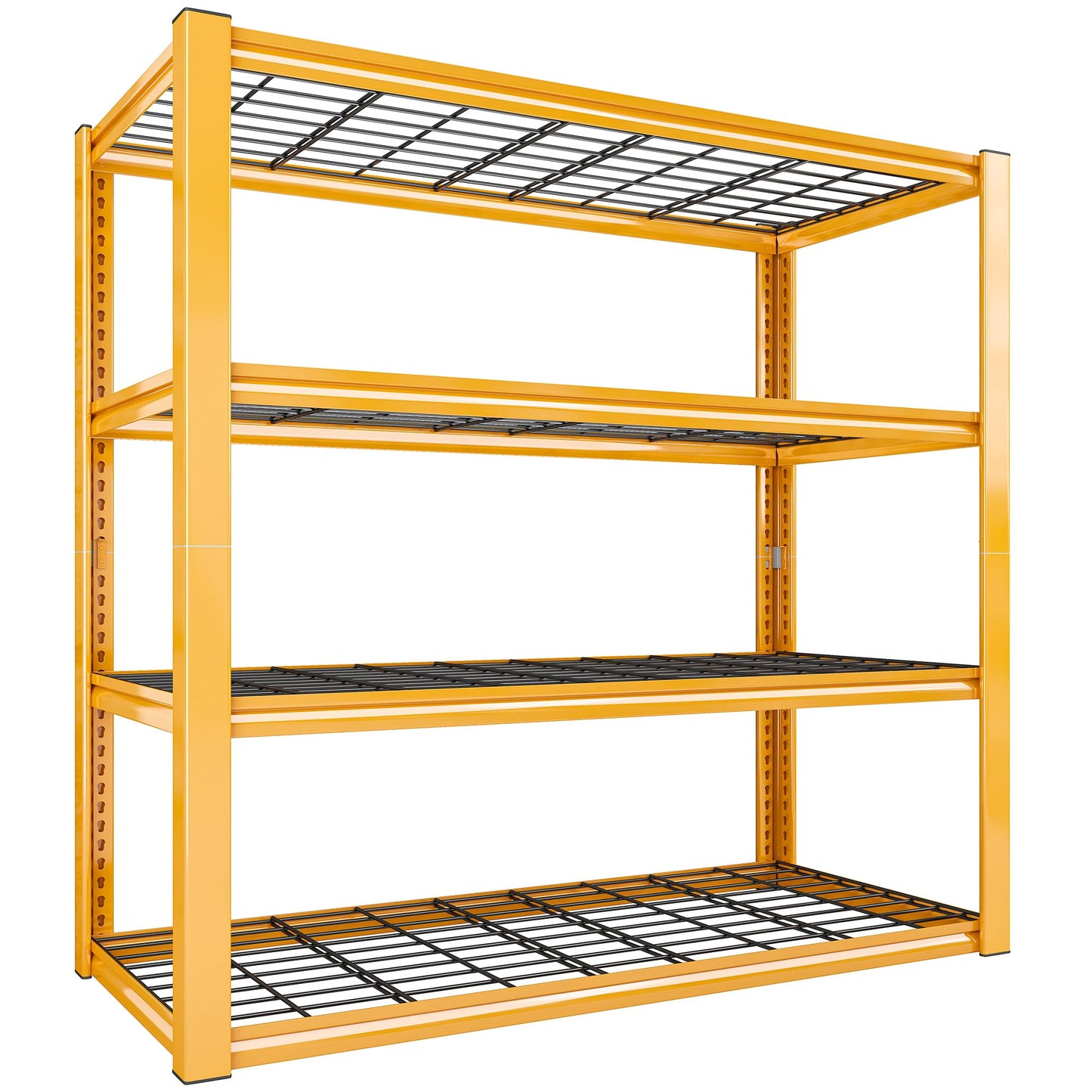 REIBII Garage Shelving Suitable for Garage Aesthetic‌, 40" W x 19.7" D x 59.9" H Heavy Duty Metal Shelving Load 2200LBS, Adjustable 4-Tier Storage Shelves for Garage Warehouse Basement Pantry, Orange
