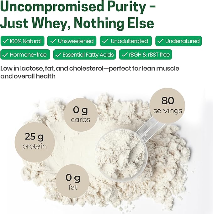 Z Natural Foods Ultra Whey Protein Isolate Powder - Pure, Unflavored, Unsweetened Whey Protein Powder - Flavorless Whey Isolate with Vital Proteins for Fitness, Sports Nutrition, Immune Support, 5 lb