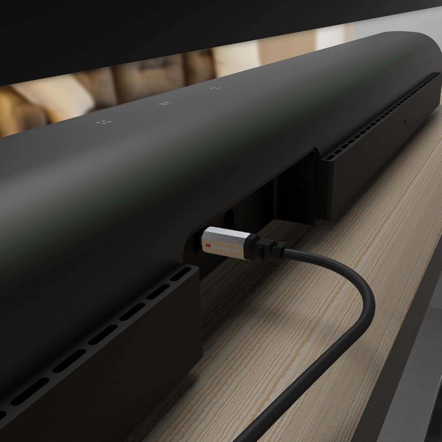 Gen2 9.8ft Monster Essentials Digital Optical Toslink Cable, Sound Bar Optical Audio Cable with Gold Connectors