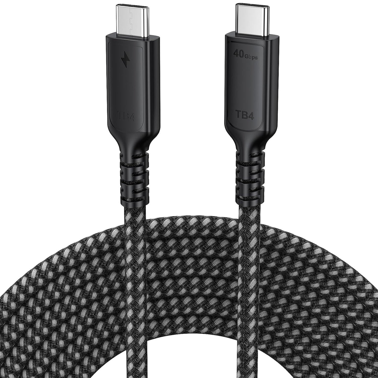 4 10ft, USB4 40Gbps 8K@60Hz/4K@120Hz 240W 4/3 USB Cable High Speed Data Transfer, Display Charging USB C Data Cables