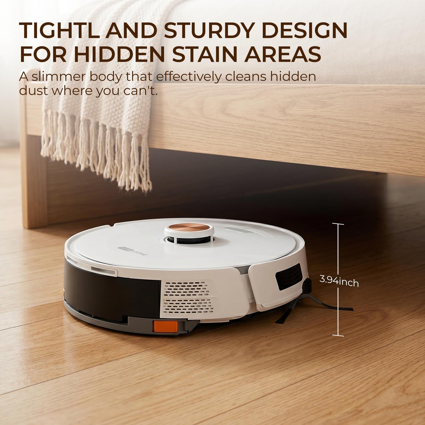 Robot Vacuum and Mop Combo with Smart Mechanical Arm, 10000Pa Suction, Smart Mapping, Obstacle Avoidance, Self-Charging, WiFi App & Alexa, 150 Mins Runtime, For Pet Hair, Floors, Carpets, Home Office