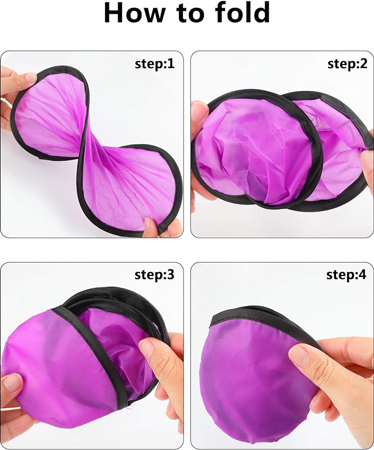 Gejoy Foldable Flying Disc Fans Bulk with Bags 9.8 Inch DIY Sublimation Handheld Cooling Fan Beach Flying Disc for Summer Outdoor Games Activities Birthday Wedding Party Favors