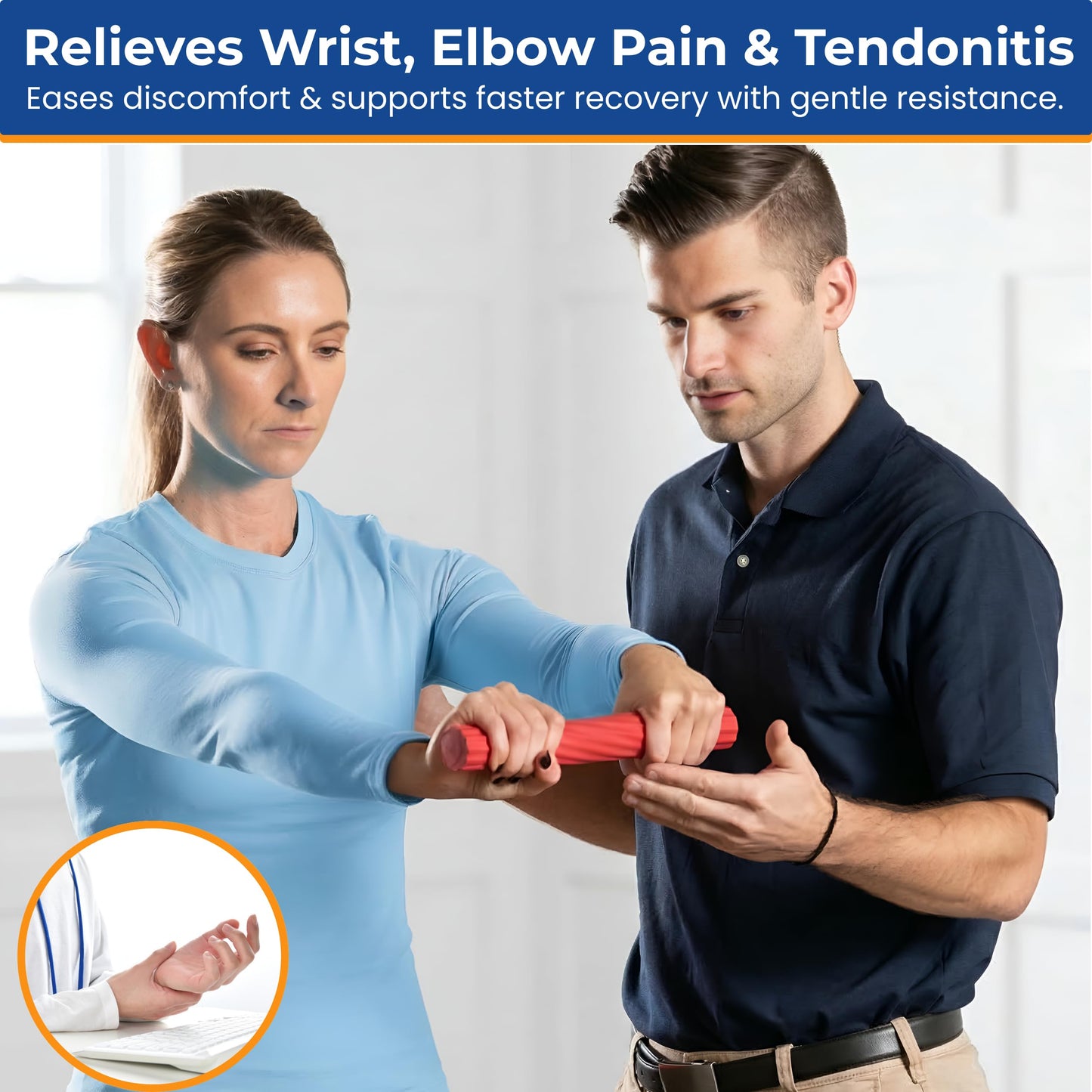 FlintRehab Flex Bars for Physical Therapy (3 Pack), Hand therapy Flex Bar, Resistance Bar for Golfers Elbow & Tendinitis, Tennis Elbow Exercise Devices, 3 Variable Twist Bar to Improve Grip Strength