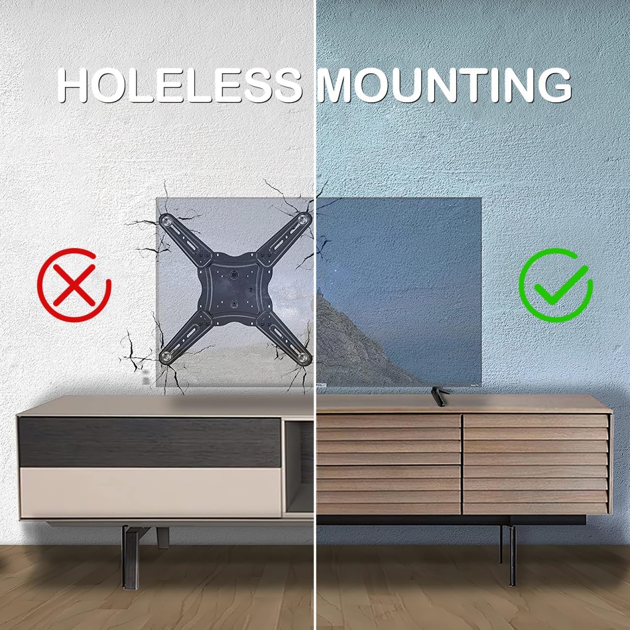 STOBOK 2pcs 32-55 Inch Universal Tv Stand Legs with Screws Tabletop Bracket Compatible with Roku Screens Plastic Tv
