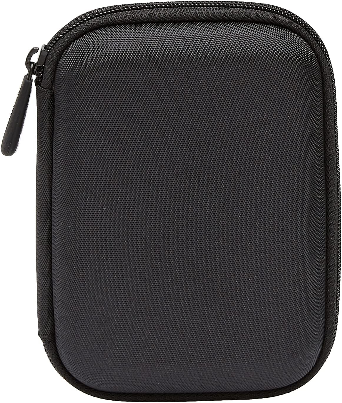 Amazon Basics Compact Black Hard Drive Carrying Case with Secure Strap and Mesh Storage
