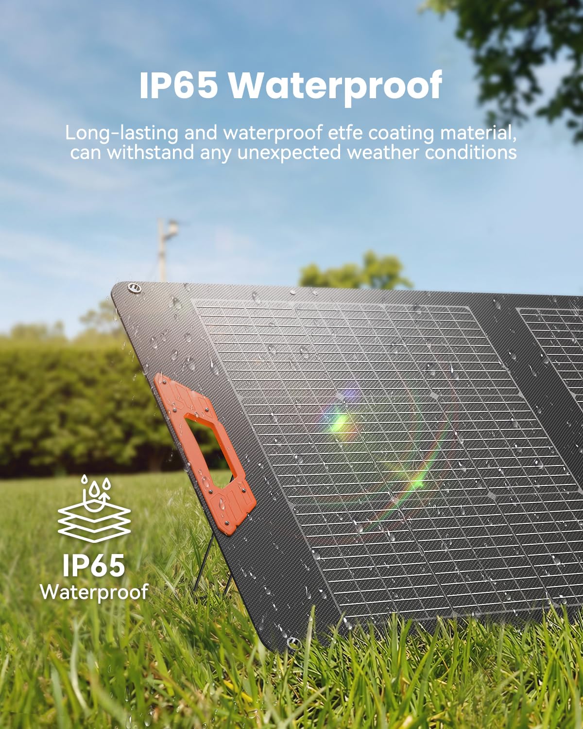 SOLUPUP 100W Portable Solar Panel for Power Station - 24% Efficiency Bifacial Solar Panels with MC4 Output, 5-in-1 Cable, IP65 Waterproof Foldable Solar Charger for RV Camping, Off-Grid, Blackouts