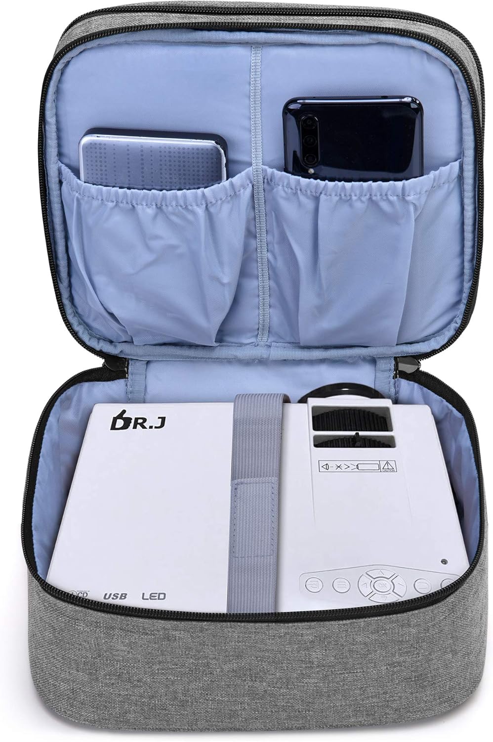 LUXJA Carrying Bag Compatible with DR.J Mini Projector, Projector Portable Case for Accessories (Fits Most Major Mini