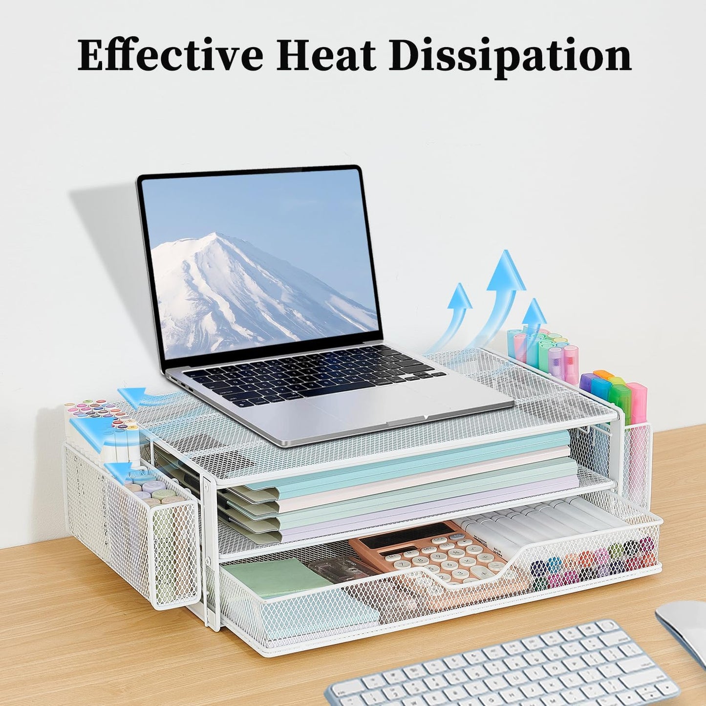 Riser2-Tier 2 AUPSEN Computer Monitor Stands Desk Organizers and Accessories, Office Desk Accessories Organizer