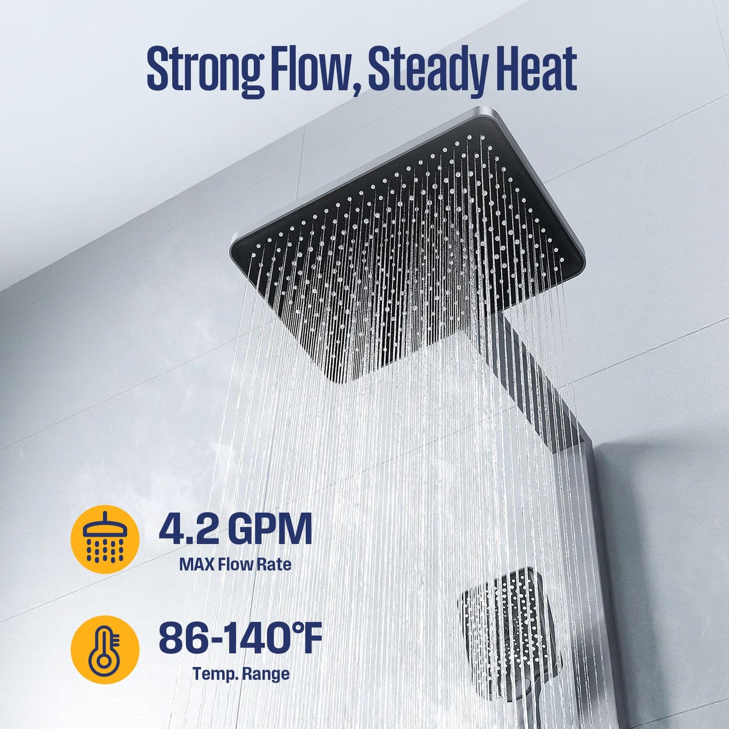 Westinghouse 18kW Electric Tankless Whole House Water Heater, 4.2 GPM Instant Hot Water on Demand, 240V, WIFI & Self Modulating High Efficiency, Copper Heating, LED Display, ETL Certified