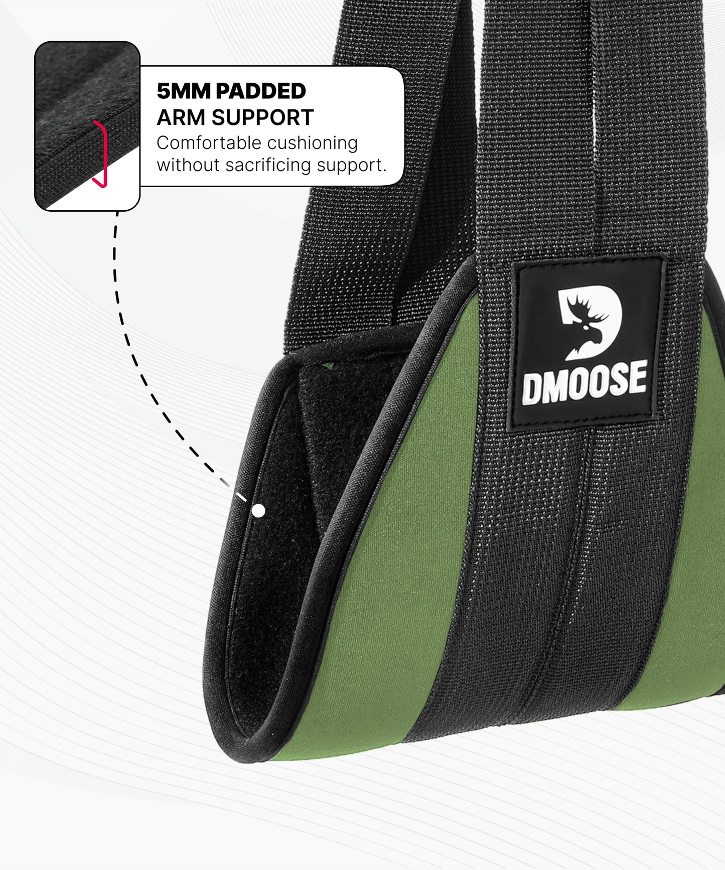 DMoose Fitness Hanging Ab Straps for Pull Up Bar & Core Strength Training - Exercise Straps for Ab Swing & Leg Raises, Hang Bar Strap with 2 Steel Carabiners - Abs Equipment for Home (Military Green)
