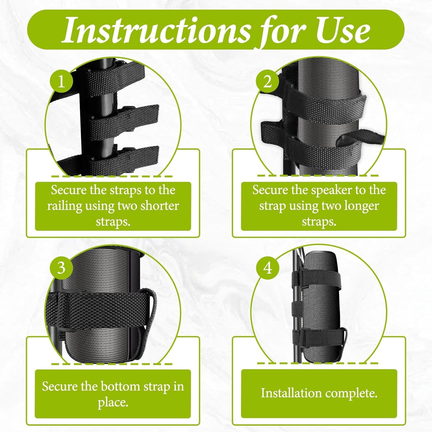 Bagentry 21.2'' 15.3''/54 39 CM x x Golf Cart Speaker Mount Strap, Portable Speaker Holder for Bike Adjustable