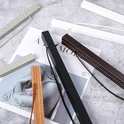 Benjia Magnetic Light Wood Poster Frame - Versatile 9x12, 9x24, 9x13 Sizes for Artwork | 1 Pack, White