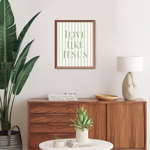 LARTSFRO Coquette Wall Art Decor - Sage Green Bow Posters with Inspirational Bible Verses | 8x10 Inch Set of 4 Unframed