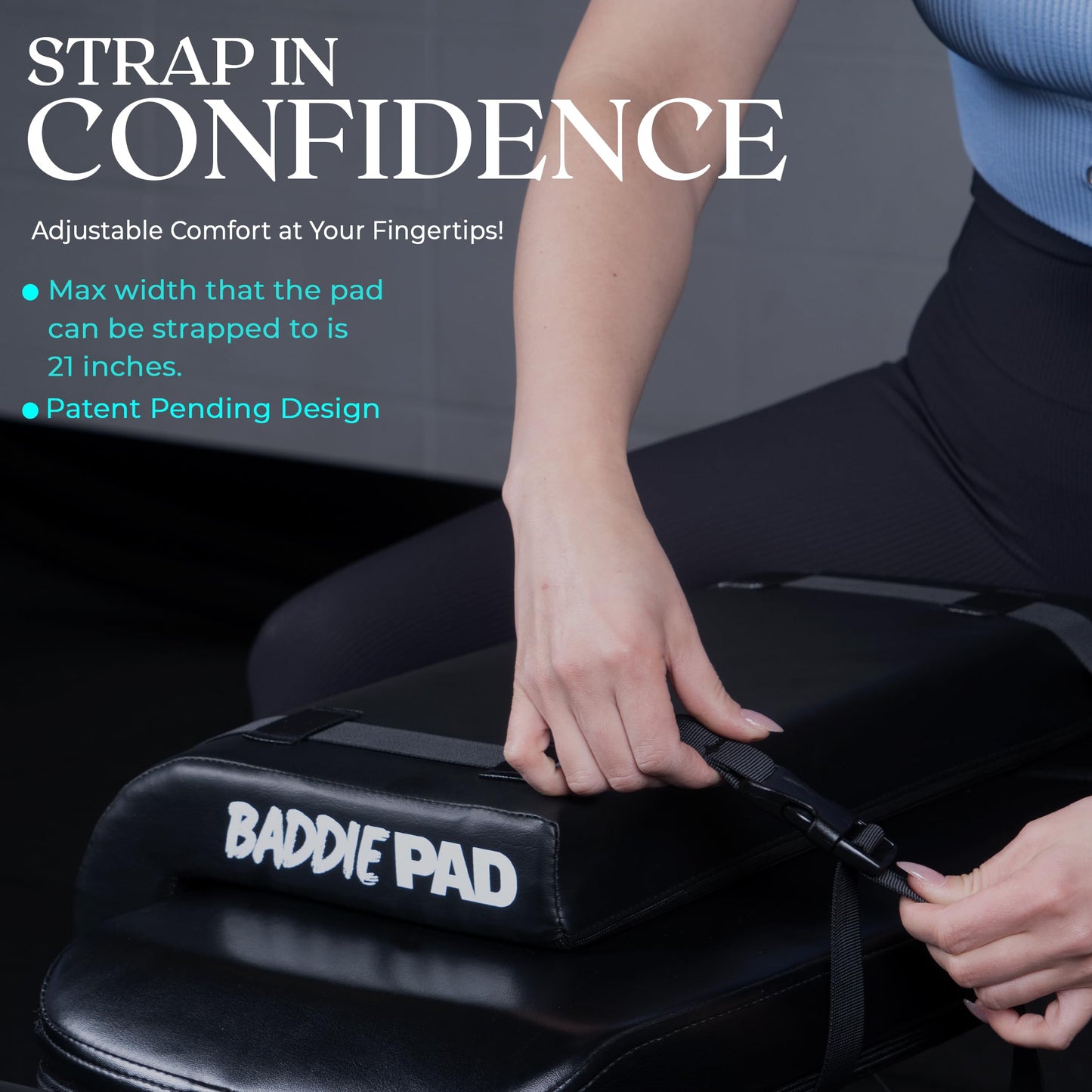 Baddiepad Hip Thrust Bench Pad for Back Shoulder Neck Support - Gym Equipment Barbell Pad Foam Pad for Weight Lifting Hip Thrusts Bench Cushion Gym Equipment - Gym Accessories Padding - Baddie Pad