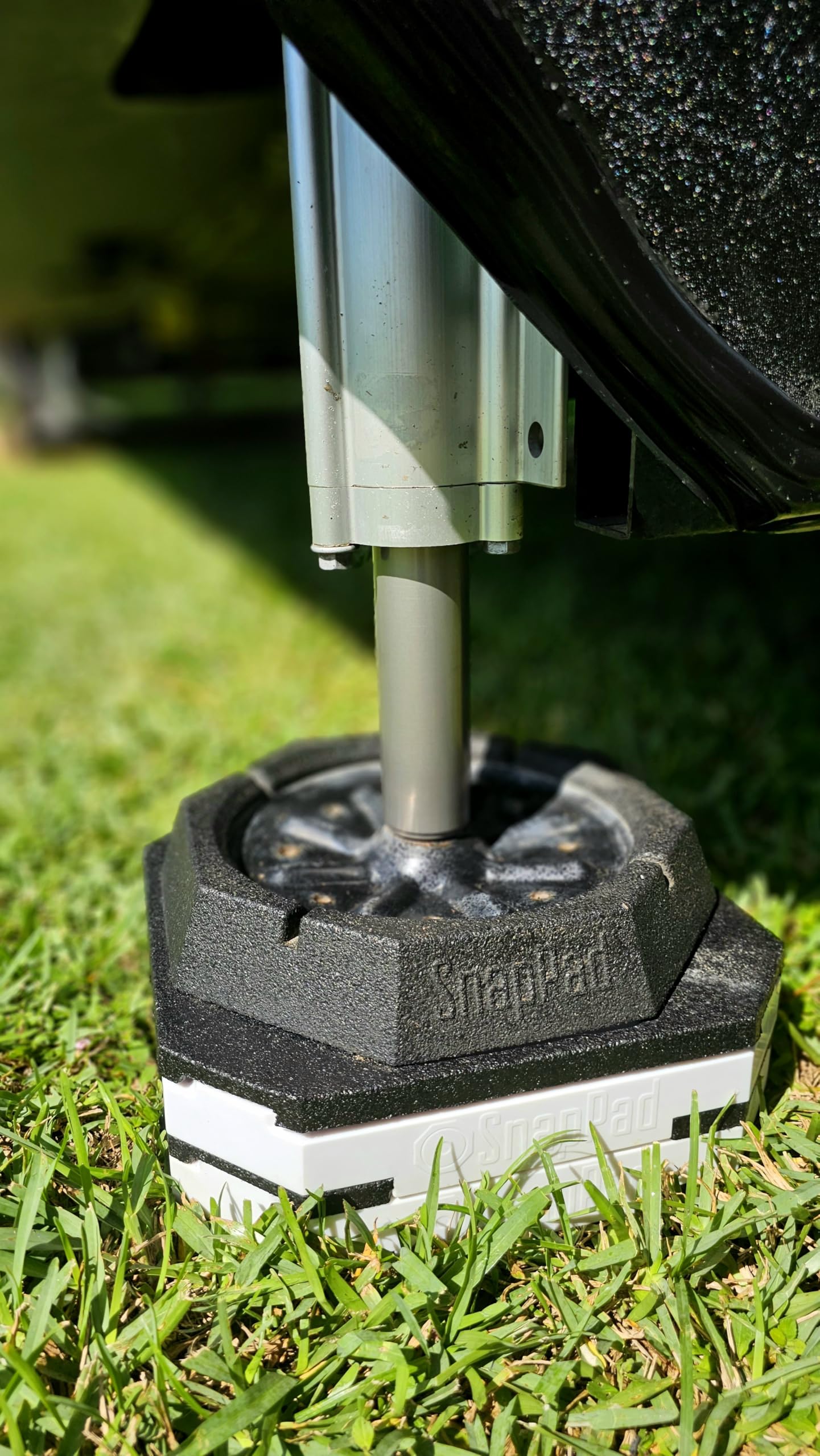 SnapPad StakPad RV Leveling Blocks – Precise Fit for Class A, B & C Motorhomes, Fifth Wheels, Travel Trailers & More – 12x12” – Bigger Surface Area, More Stability – Pack of 2 Leveling Blocks for RVs