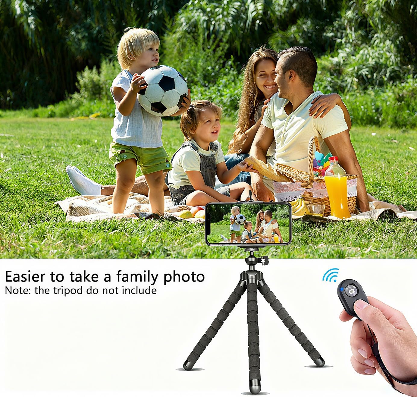 EszkozTA Cellphone Remote Shutter for Smartphones and Tablets, AOQIYUE Wireless Camera Remote Control Compatible