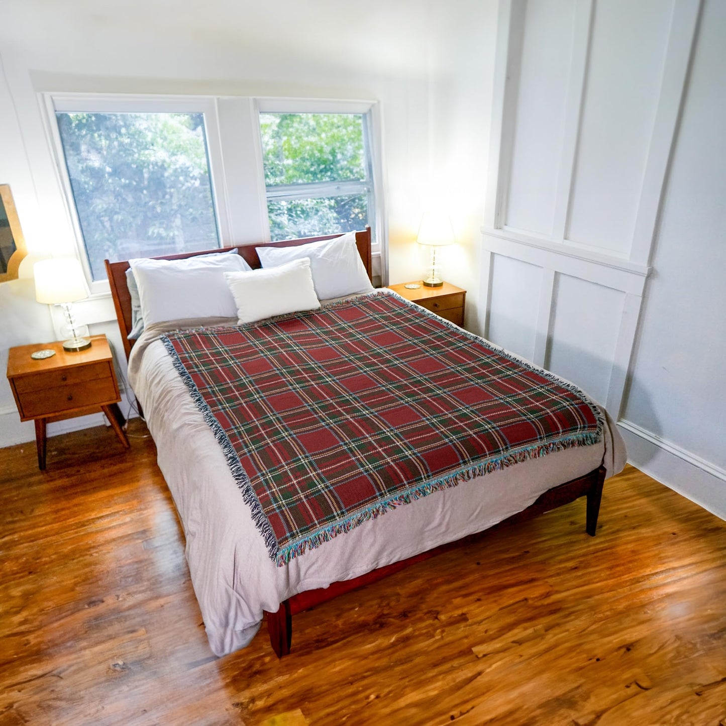 Pure Country Weavers Plaid Blanket Stewart Royal Tartan - Patterns Gift Tapestry Throw Woven from Cotton - Made in the USA (72x54)