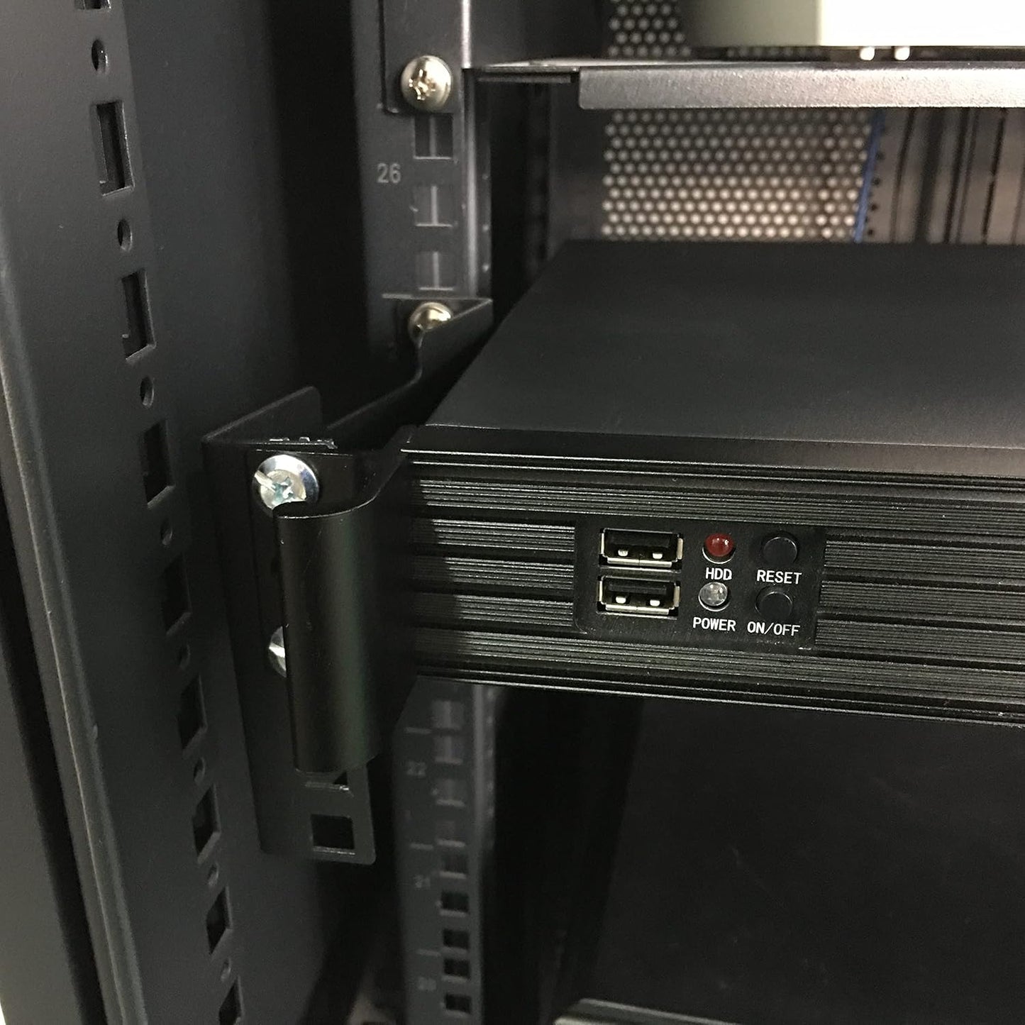 JINGCHENGMEI 2U 4-Inch (2UEXB) Server Rack Depth Extender - Deep -Recessed Rack Mount Adapter Kit for Network Rack