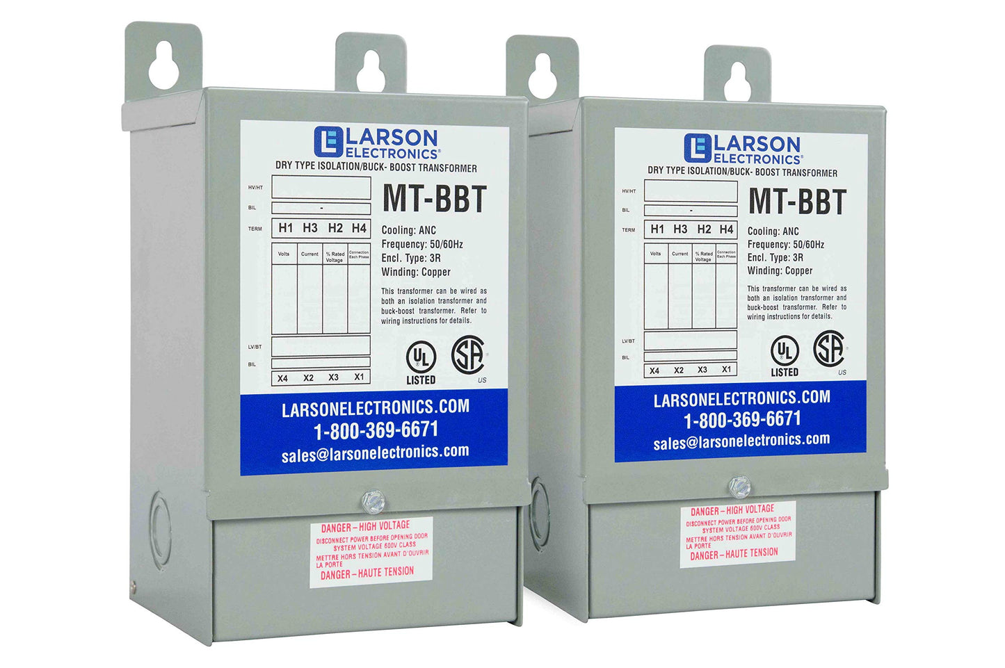 3 Phase Buck and Boost Transformer - 240V Primary - 208V Secondary - 26.6, 40 or 106.37 Amps on Secondary - 50/60Hz